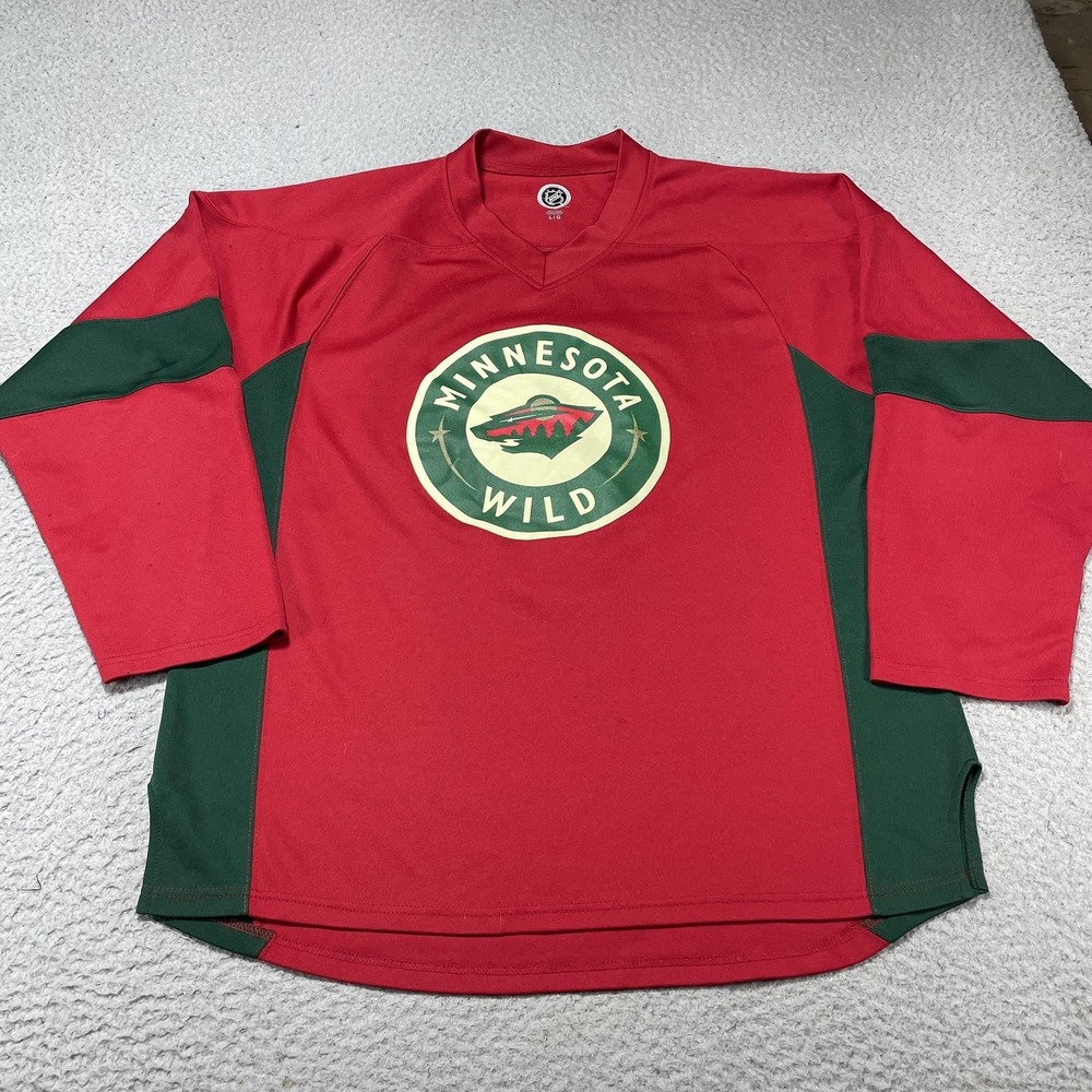 Minnesota Wild Jersey Mens Large‎ Red NHL Hockey Mikko Koivu 9 Practice